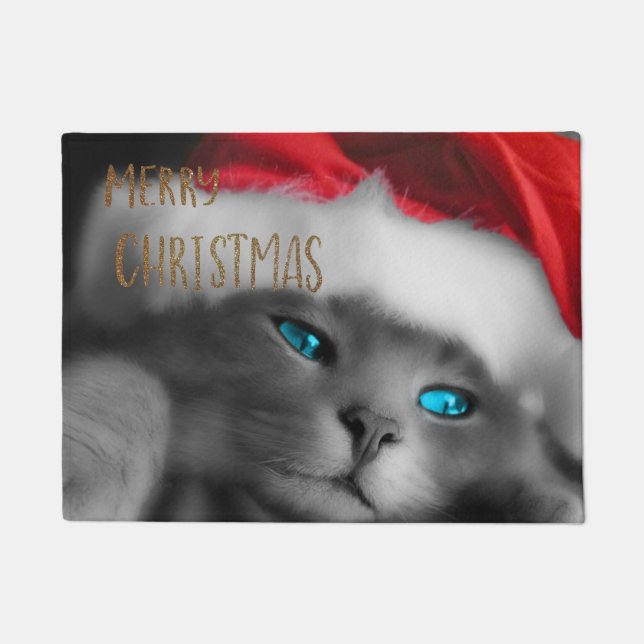 Felpudo Feliz Navidad Kitty (Anverso)