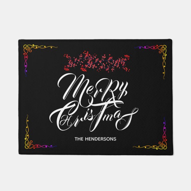 Felpudo Feliz Navidad Negro - (Anverso)