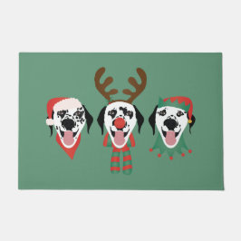Felpudo Feliz Navidad Perros Dalmacianos