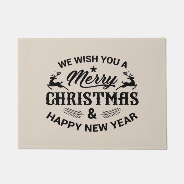 Felpudo Feliz Navidad Personalizado (Anverso)