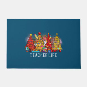 Felpudo Feliz Navidad Profesor Árboles navideños Tye