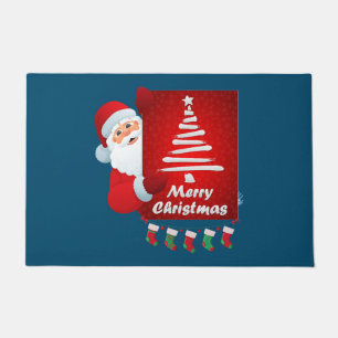 Felpudo Feliz Navidad Santa Claus Tree Stokings X-mas