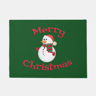 Felpudo Feliz Navidad Snowman Door Mat