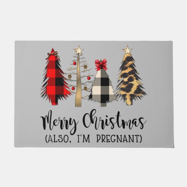 Felpudo Feliz Navidad También estoy embarazada Annou (Anverso)