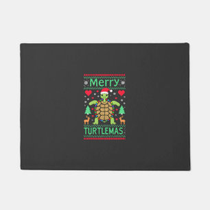Felpudo Feliz Navidad Tortuga Luces Navideñas Tortuga Lind