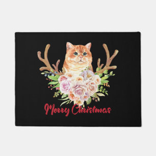 Felpudo Feliz Navidad y Gato
