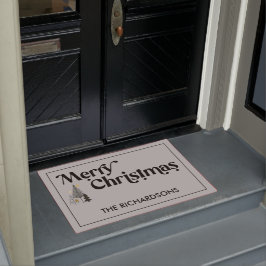 Felpudo Feliz nombre navideño Árboles navideños escandinav