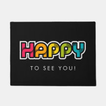 Feliz palabra de color arcoiris