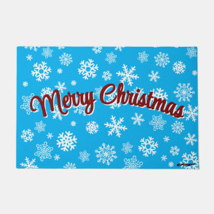 Felpudo Feliz Personalizable navideño Snowflakes Doormat