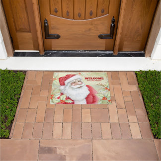 Felpudo Feliz Santa Claus | Bienvenida Personalizada