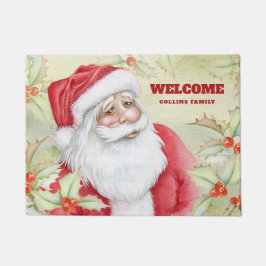 Felpudo Feliz Santa Claus | Bienvenida Personalizada