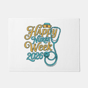Felpudo Feliz Semana de las Enfermeras 2026 Diseño de Cami