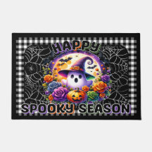 Feliz temporada de fantasía Halloween Door Mat