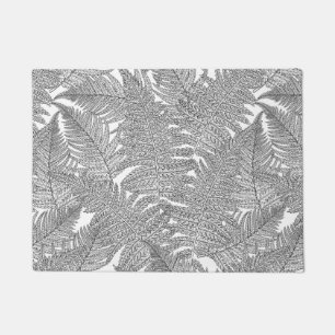 Felpudo Fern en blanco y negro