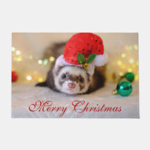Ferret en Santa Hat Navidades