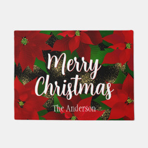 Felpudo Ferry Christmas Red Poinsettias