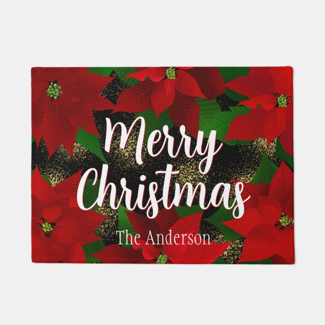 Felpudo Ferry Christmas Red Poinsettias (Anverso)