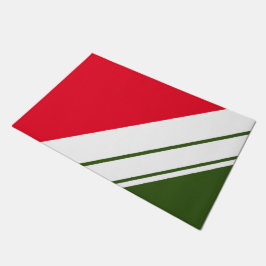 Felpudo Festividad Brillante Rojo Negrita Verde Carreras B