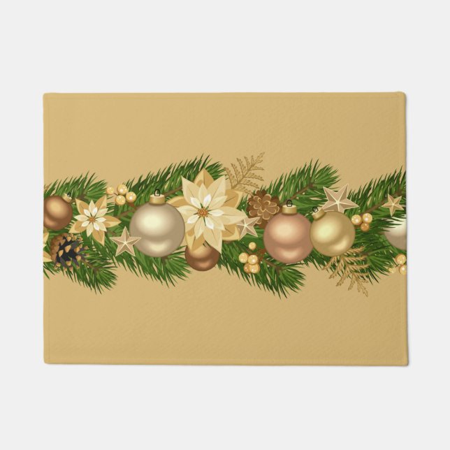 Felpudo Festividad de Garland Doormat (Anverso)