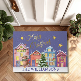 Felpudo Festividad de la escena navideña