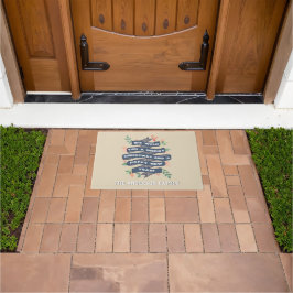 Felpudo Festividad en la pancarta de los Navidades florale