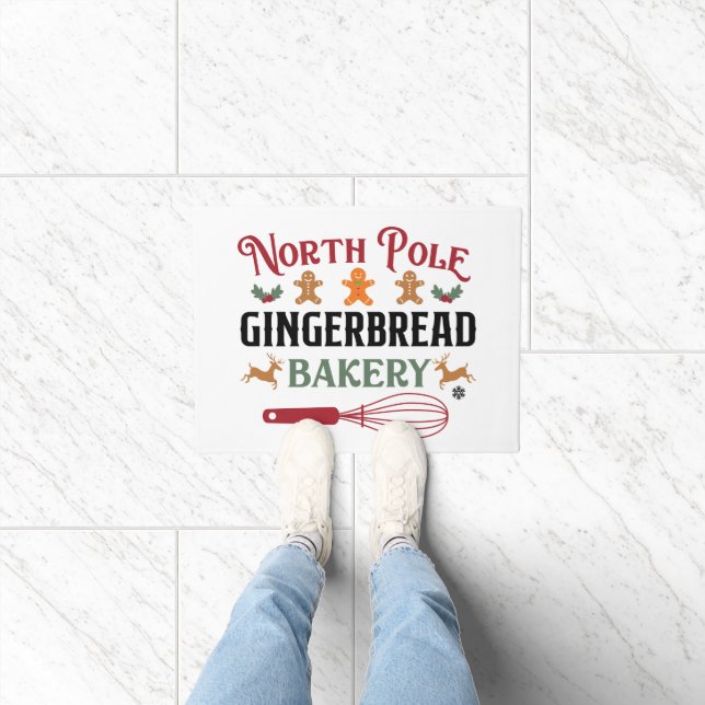 Felpudo Festividad North Pole Gingerbread Bakery (Interior)