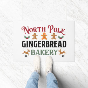 Felpudo Festividad North Pole Gingerbread Bakery