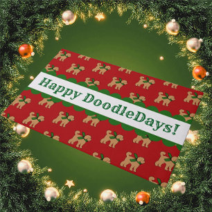 Felpudo Festividad personalizada Doodle Doodle Dog vacacio