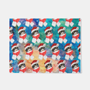 Felpudo Festividades de Navidades divertidos de gato trico