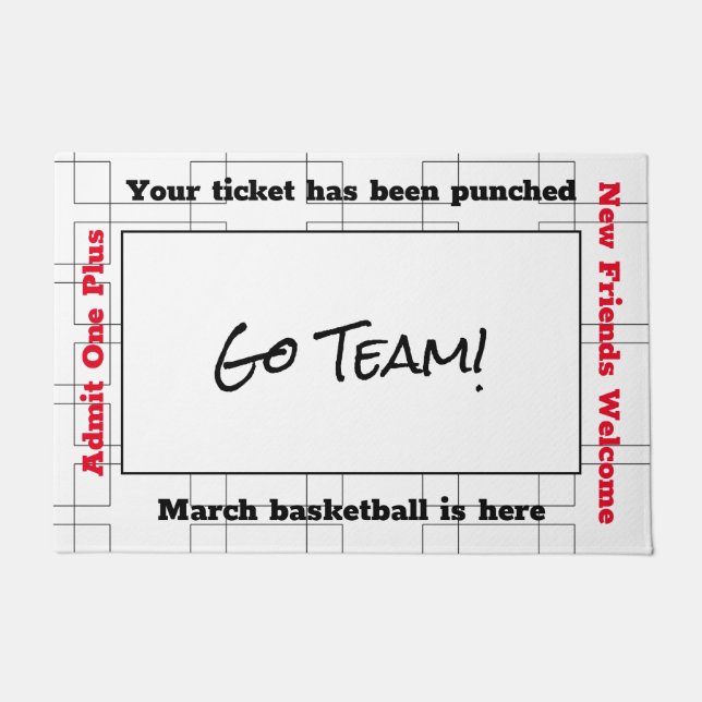 Felpudo Fiesta de baloncesto con soporte de marzo (Anverso)