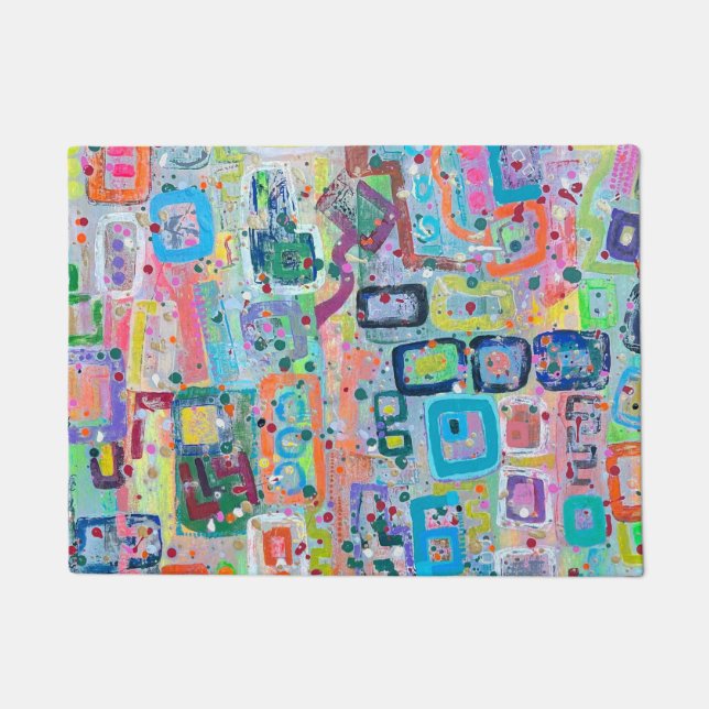 Felpudo Fiesta de bloque Doormat (Anverso)