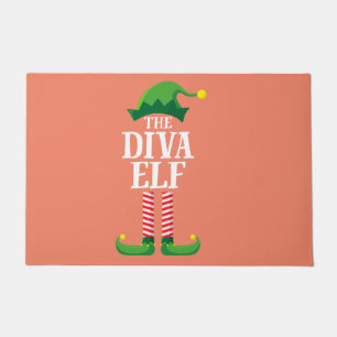 Felpudo Fiesta de Diva Elf Matching Family Group Navidades