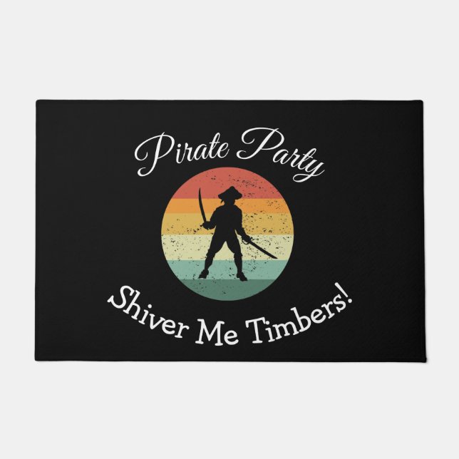 Felpudo fiesta divertido Pirate Doormat (Anverso)