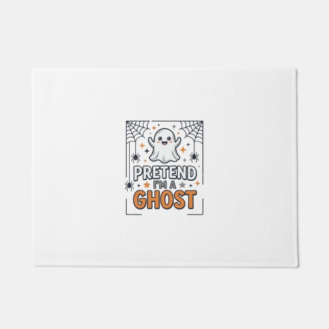 Felpudo Finge Que Soy un Fantasma Lindo Halloween (Anverso)
