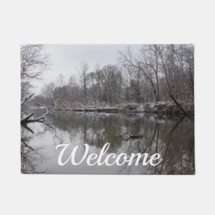 Felpudo Finley Winter Reflections Bienvenida Doormat