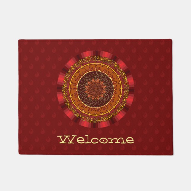 Felpudo Fire Mandala Doormat (Anverso)