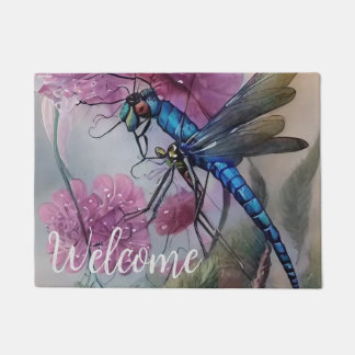 Felpudo Flagelación azul acuarela, personalizada