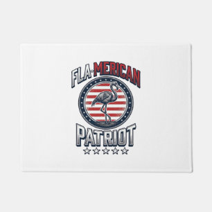 Felpudo Flamericano Patriota Flamenco Vector Vintage