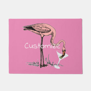 Felpudo Flamingo Beber Martini Thunder_Cove