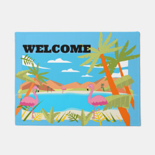 Felpudo Flamingos