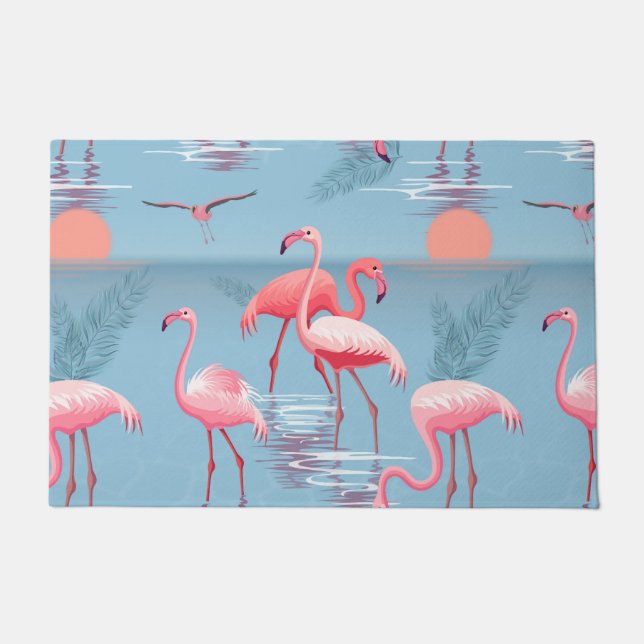 Felpudo Flamingos Patrón 1 (Anverso)