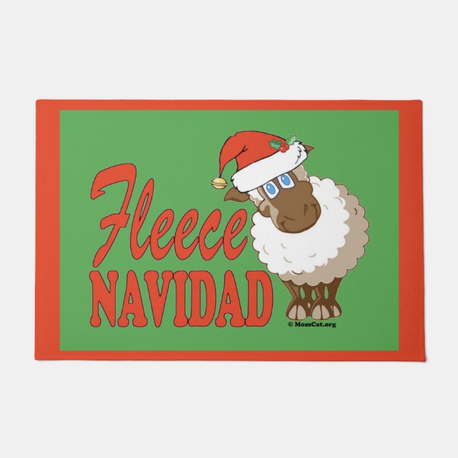 Felpudo Fleece Navidad Doormat (Anverso)