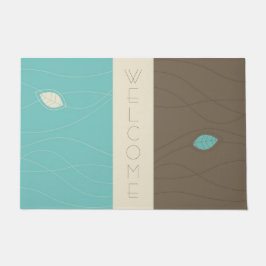 Felpudo Floormat agradable floral abstracto