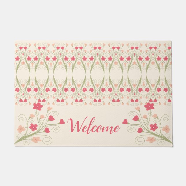 Felpudo Flor artística con patrón (Anverso)