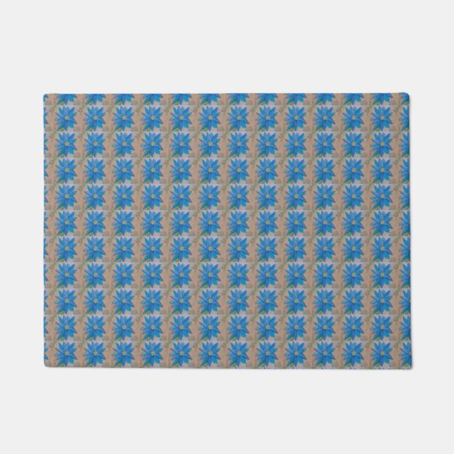 Felpudo Flor azul (Anverso)