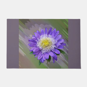 Felpudo flor azul violeta