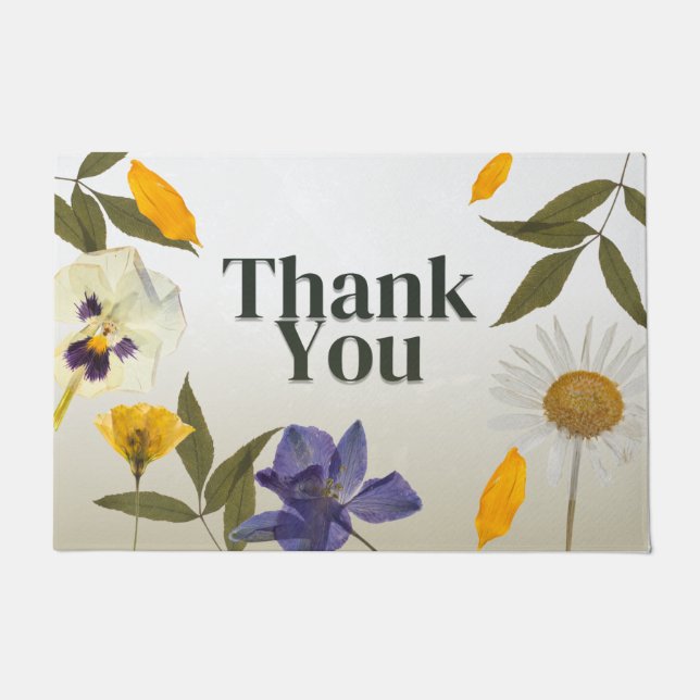 Felpudo flor con gracias (Anverso)