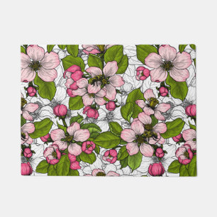 Felpudo Flor de Apple en blanco