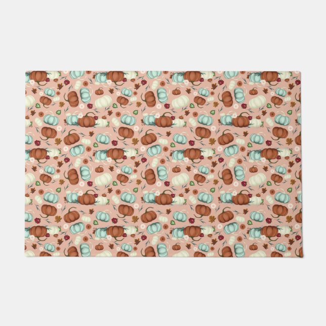 Felpudo Flor de calabaza de otoño (Anverso)