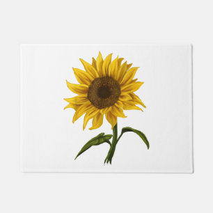 Felpudo Flor de color de agua floral Sunflower